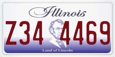 IL license plate Z344469