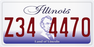 IL license plate Z344470