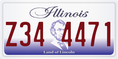 IL license plate Z344471