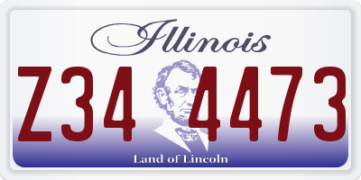 IL license plate Z344473