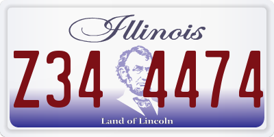 IL license plate Z344474
