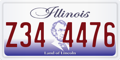IL license plate Z344476