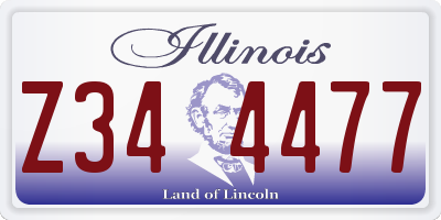 IL license plate Z344477