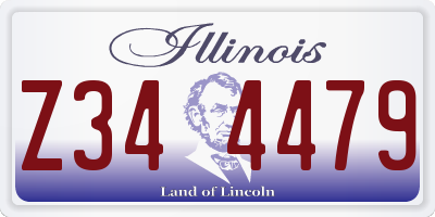 IL license plate Z344479