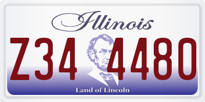 IL license plate Z344480