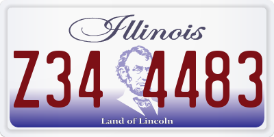 IL license plate Z344483