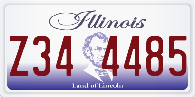 IL license plate Z344485