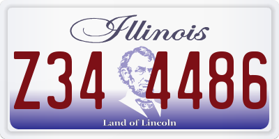 IL license plate Z344486