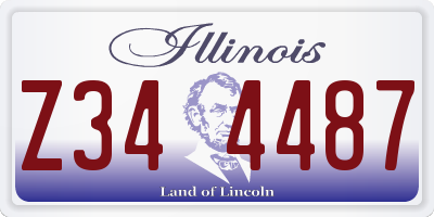 IL license plate Z344487