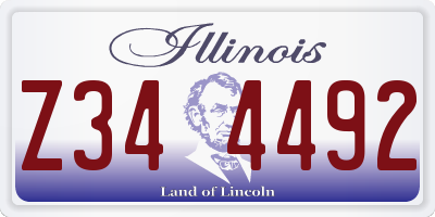 IL license plate Z344492