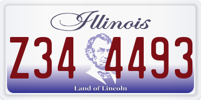 IL license plate Z344493