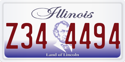 IL license plate Z344494