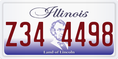 IL license plate Z344498
