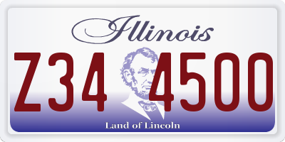 IL license plate Z344500
