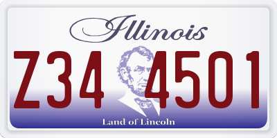 IL license plate Z344501