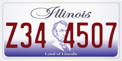 IL license plate Z344507