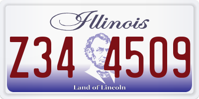 IL license plate Z344509