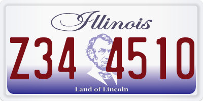 IL license plate Z344510