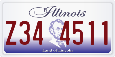 IL license plate Z344511
