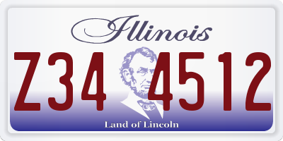 IL license plate Z344512
