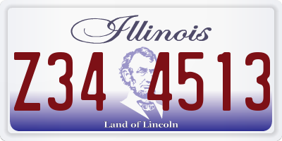 IL license plate Z344513