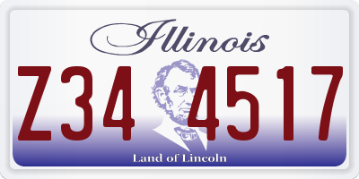 IL license plate Z344517