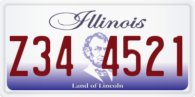 IL license plate Z344521