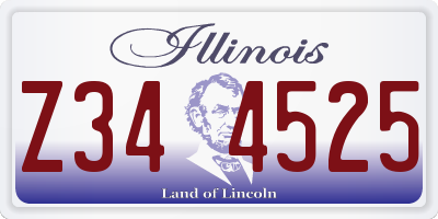 IL license plate Z344525