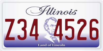 IL license plate Z344526