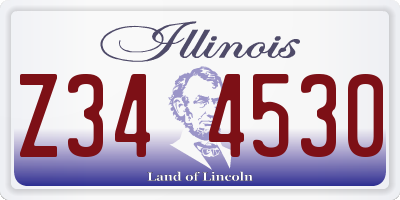 IL license plate Z344530