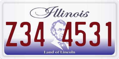 IL license plate Z344531