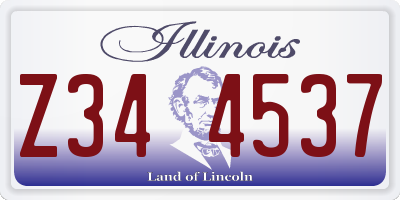 IL license plate Z344537