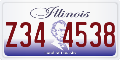 IL license plate Z344538