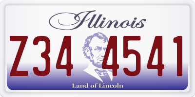 IL license plate Z344541