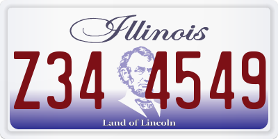 IL license plate Z344549