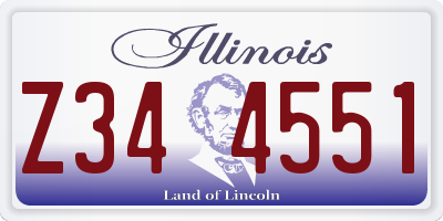 IL license plate Z344551