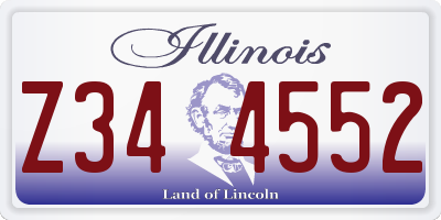 IL license plate Z344552