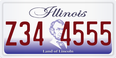 IL license plate Z344555