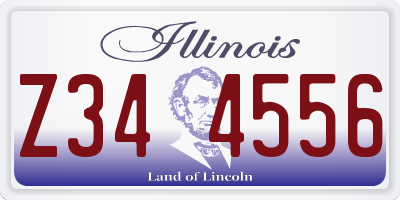 IL license plate Z344556