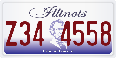 IL license plate Z344558