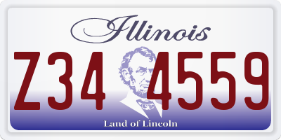 IL license plate Z344559