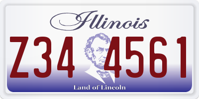 IL license plate Z344561