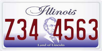 IL license plate Z344563
