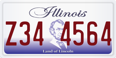 IL license plate Z344564