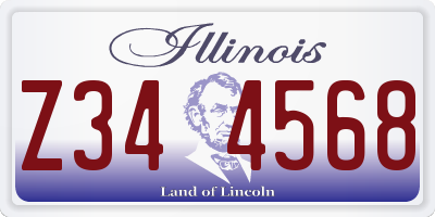 IL license plate Z344568