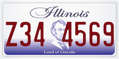 IL license plate Z344569