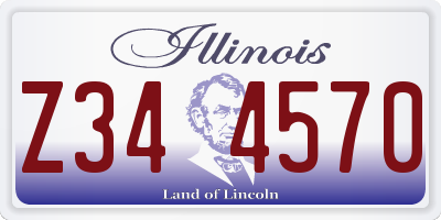 IL license plate Z344570