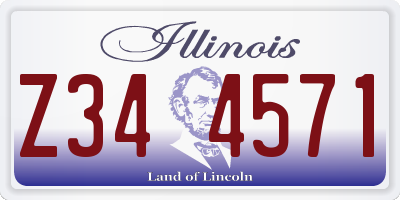 IL license plate Z344571