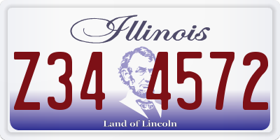 IL license plate Z344572