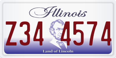 IL license plate Z344574